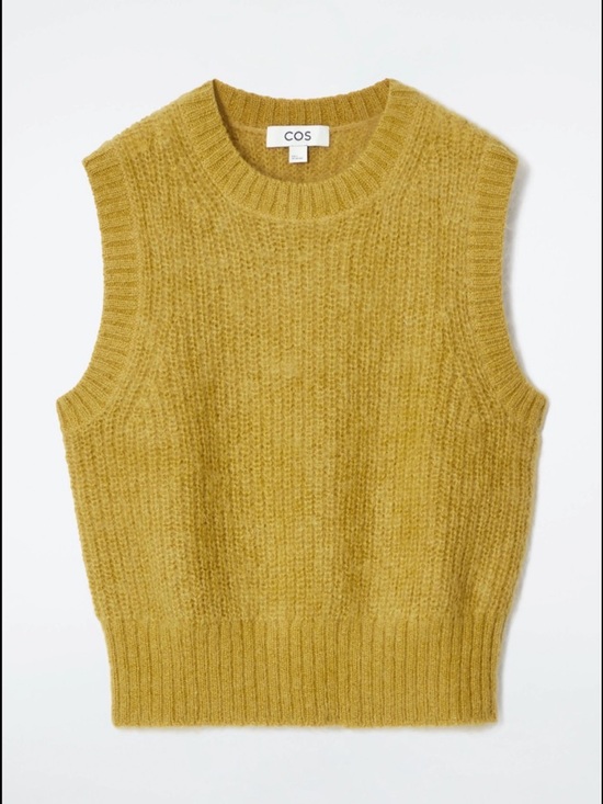COS Sweaters - COS Sleeveless Mohair Vest in Mustard